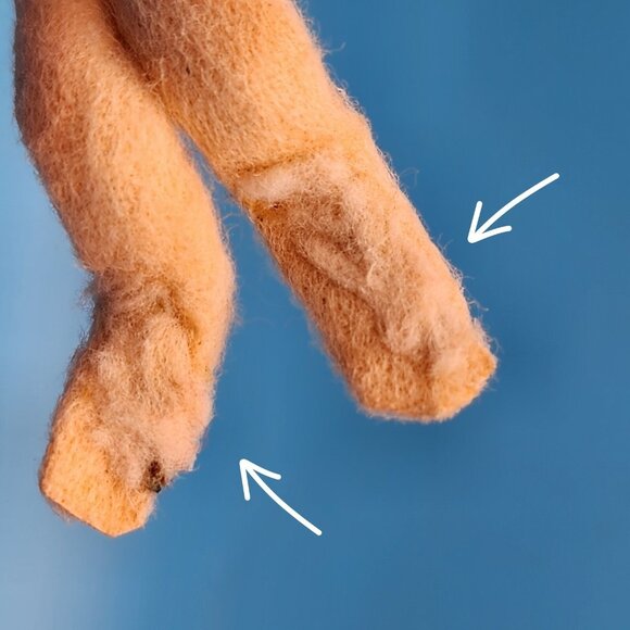 Vintage 1950s Napco Pixie Angel Ballerina Ornament Tulle Wings Gold Halo Japan - Picture 9 of 9